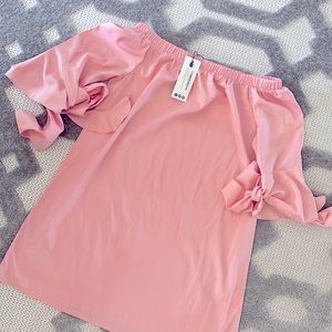 Boohoo flute sleeve dress